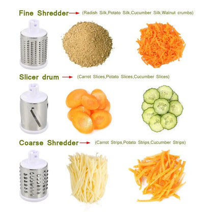 Grater Jadu – 3-in-1 Stainless Steel Manual Kitchen Grater