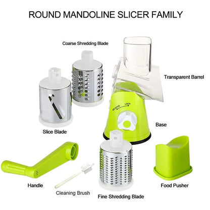 Grater Jadu – 3-in-1 Stainless Steel Manual Kitchen Grater