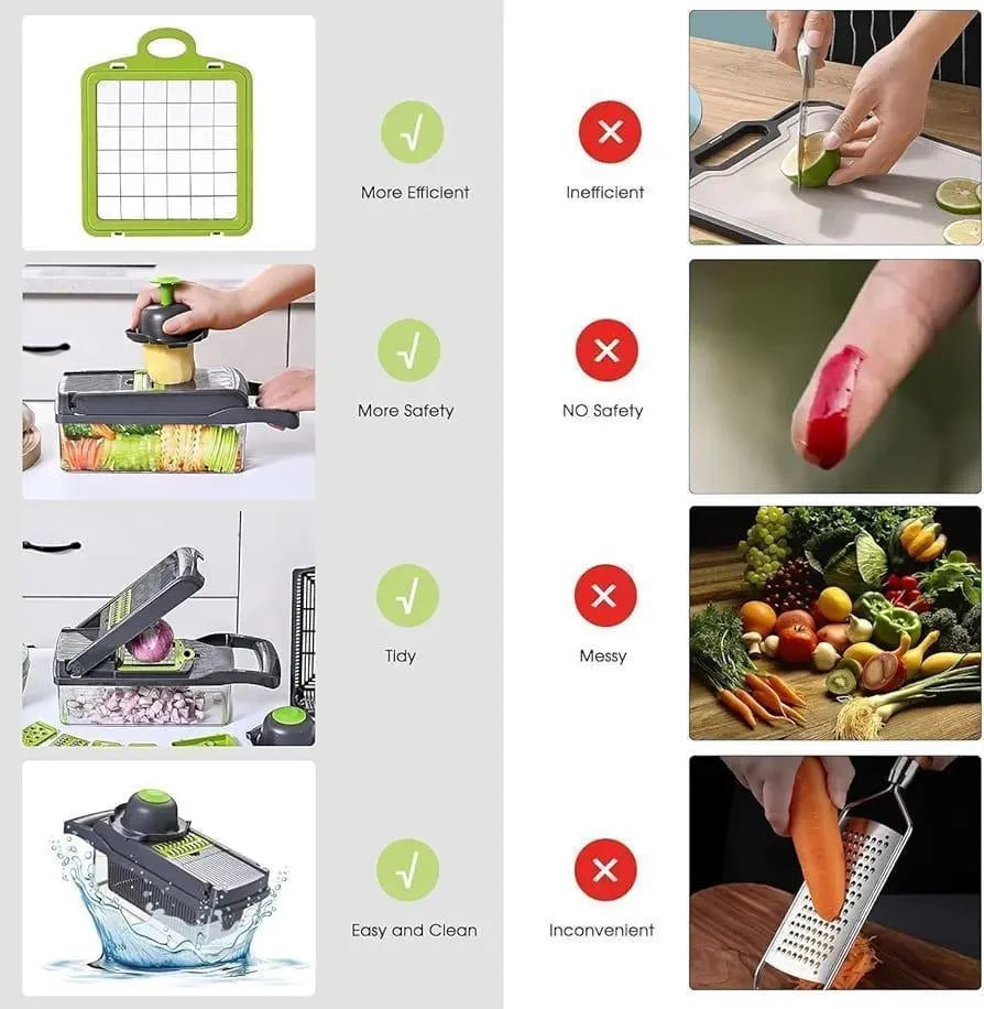 Chopper Jadu Pro – 16 Blade Manual Food Chopper | Fine Cut Technology