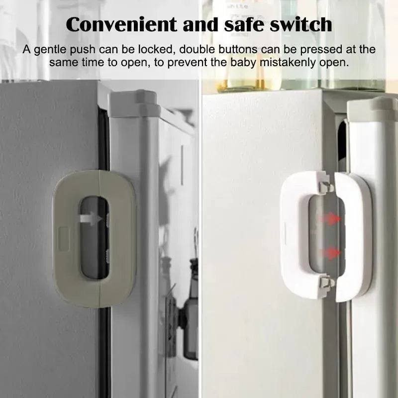 Fridge Lock Jadu – One-Hand Push Safety Lock for Kitchen Fridge & Cabinets