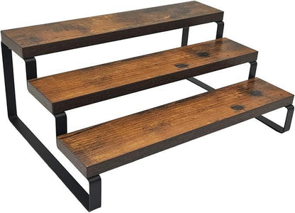 Kitchen Rack Jadu – Wooden Storage Shelf with Black Metal Legs | 14x9x6 Inch