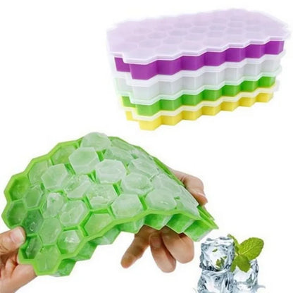Ice Tray Jadu – Collapsible Silicone Ice Cube Tray Set of 2 | Space-Saving
