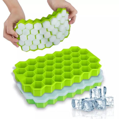 Ice Tray Jadu – Collapsible Silicone Ice Cube Tray Set of 2 | Space-Saving