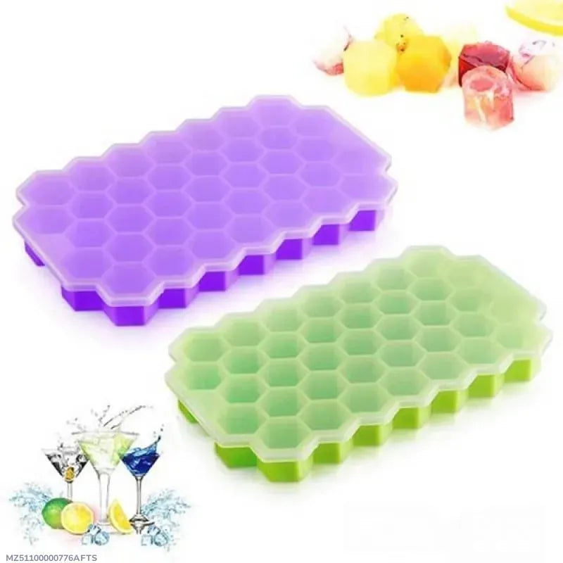 Ice Tray Jadu – Collapsible Silicone Ice Cube Tray Set of 2 | Space-Saving